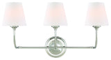 Crystorama Libby Langdon Sylvan 3-Light Bathroom Vanity, Polished Nickel