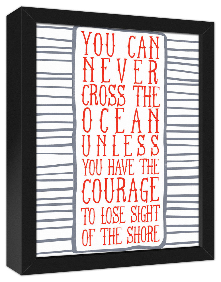 Cross the Ocean 11x14 Black Framed Canvas