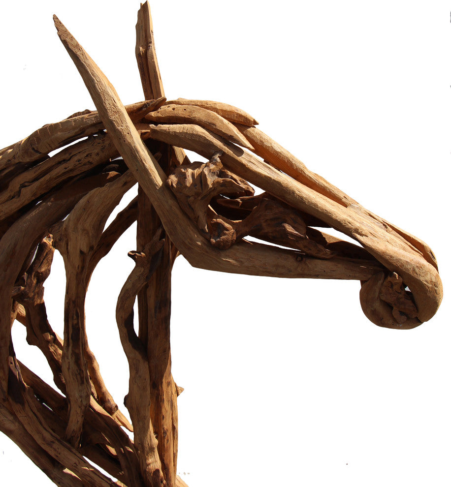 Teak Horse Head