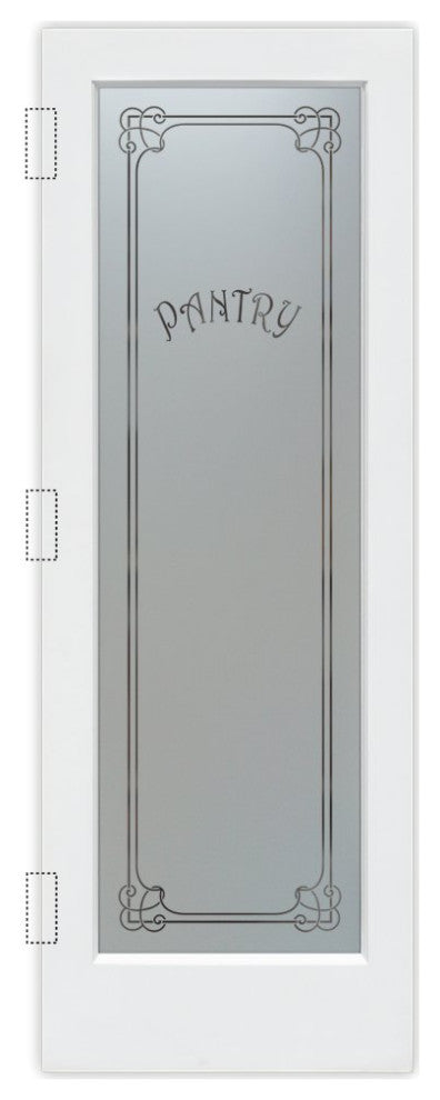 Pantry Door - Enna Harrington - Primed - 30" x 96" - Book/Slab Door