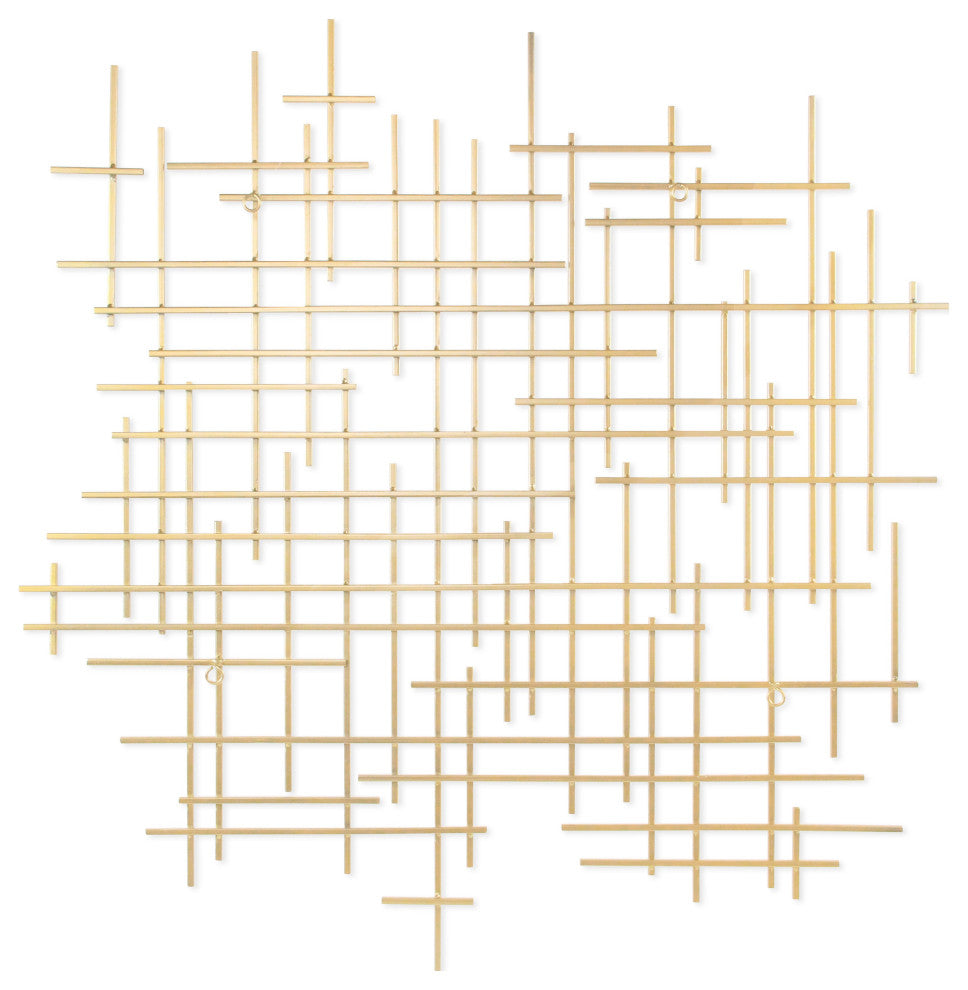 Iquara Large Gold Abstract Metal Wall Art