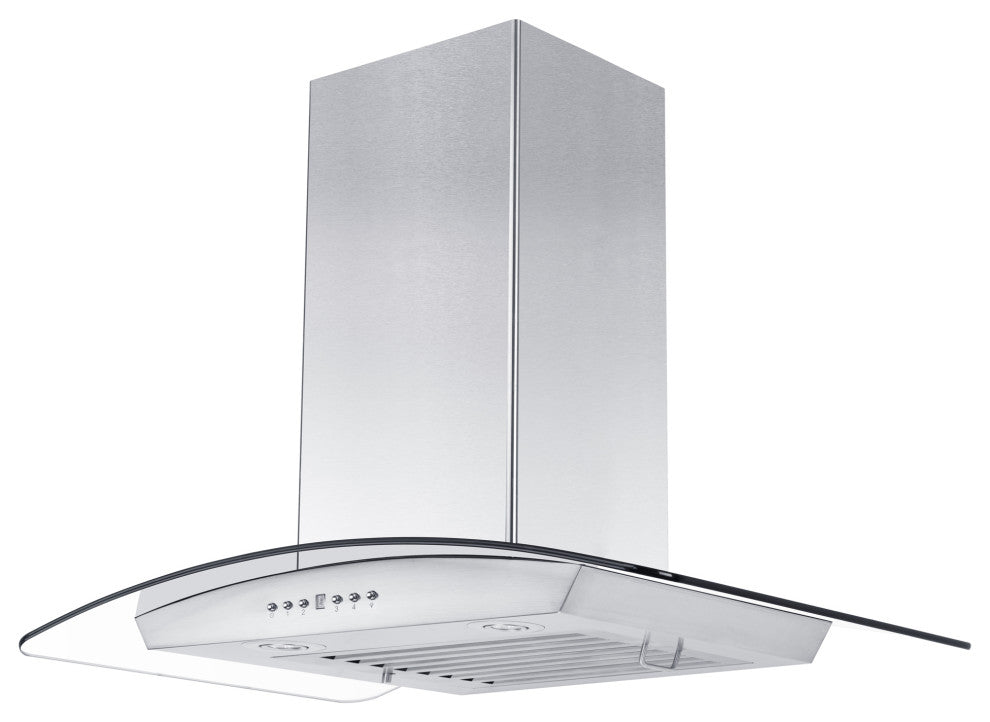 ZLINE 30" Wall Mount Hood, Stainless Steel and Glass With Crown Molding KZCRN-30
