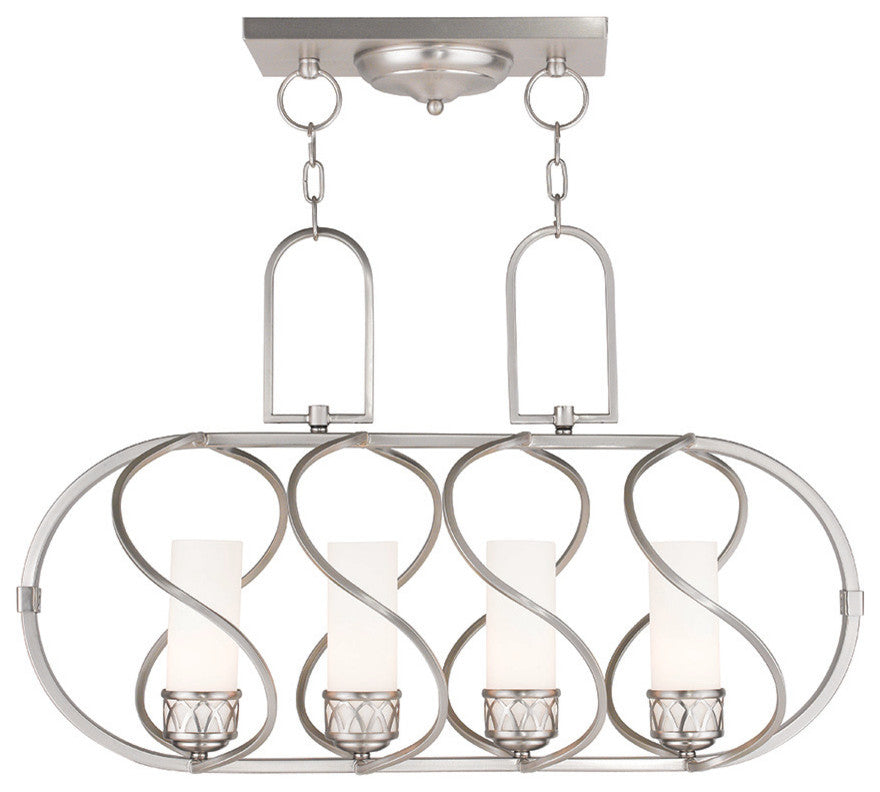 Westfield Island Chandelier, Brushed Nickel