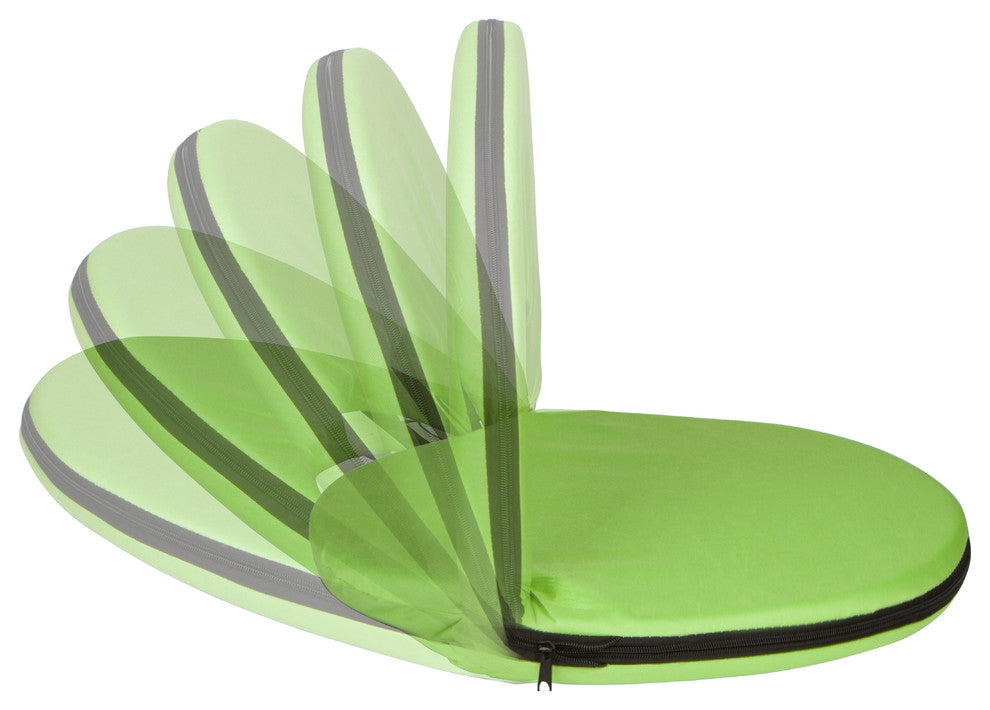 Portable Multiuse Adjustable Recliner Stadium Seat, Light Green