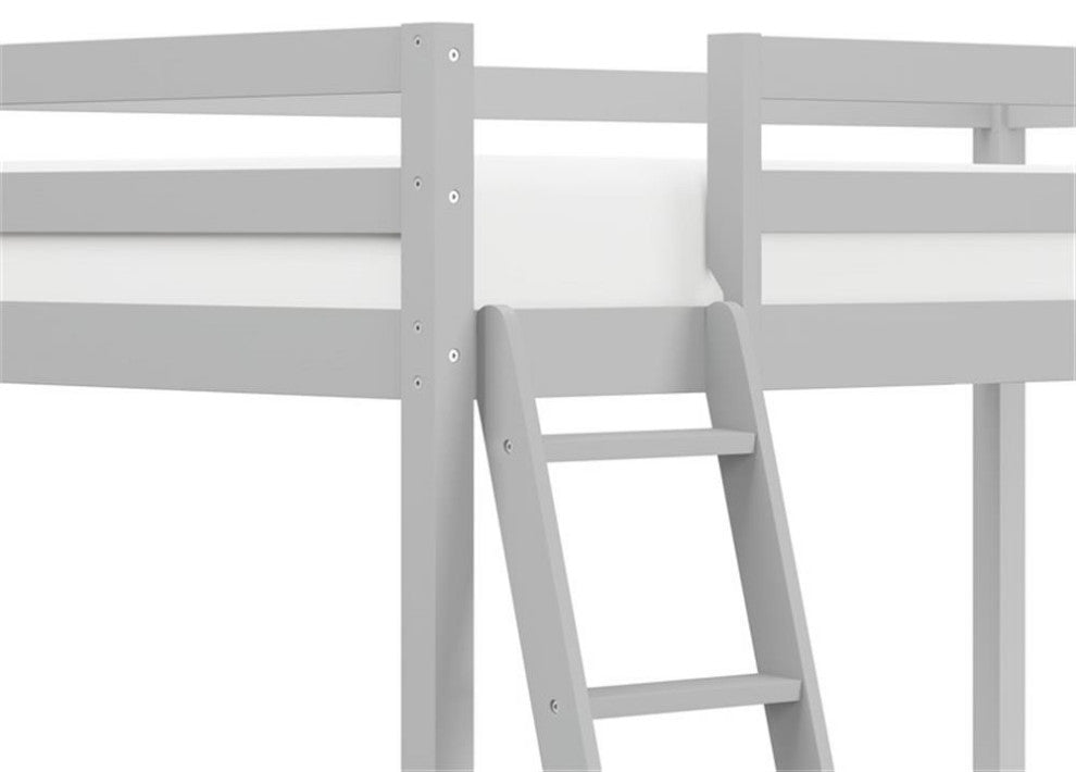 Hillsdale Caspian Twin Study Loft Bed, Gray, 2177-320