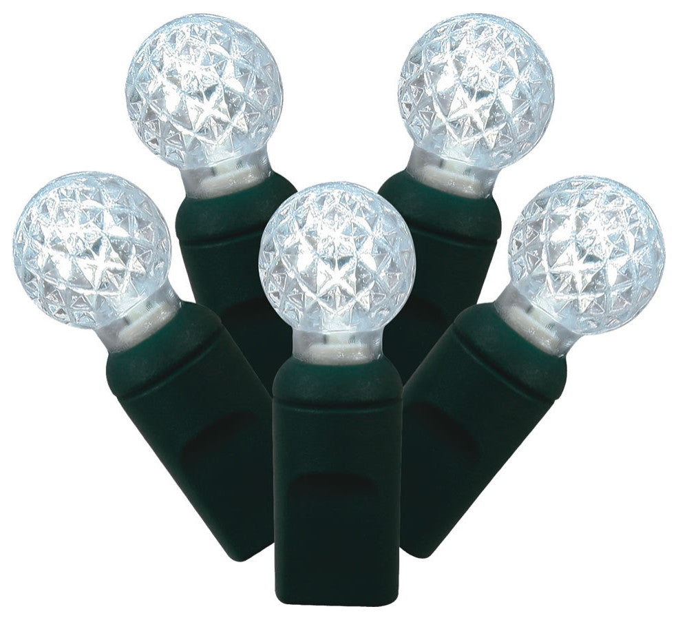 Vickerman X6G9509Pbg 50 Pure White G12 Led, 25' Christmas Mold Light Strand