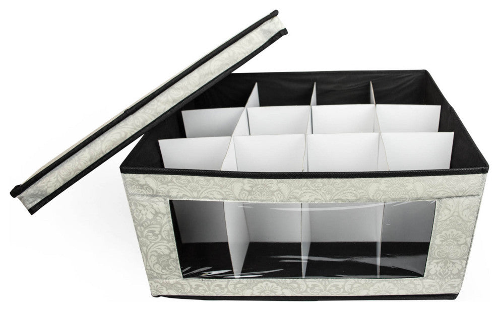 Dish Storage Red Wine Damask