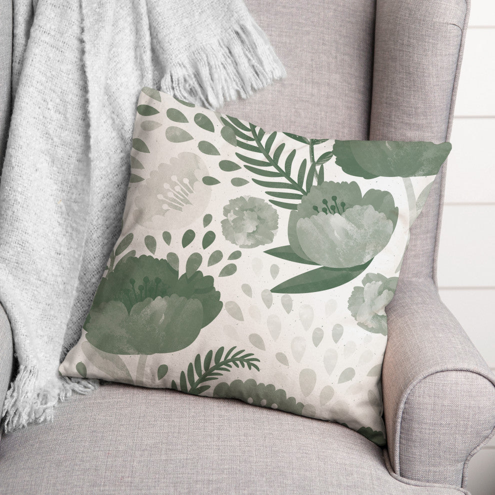 Simple Floral 3 16x16 Indoor / Outdoor Pillow
