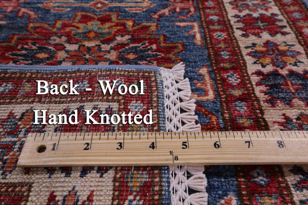 1' 11" X 5' 8" Runner Handmade Super Kazak Wool Rug Q10358