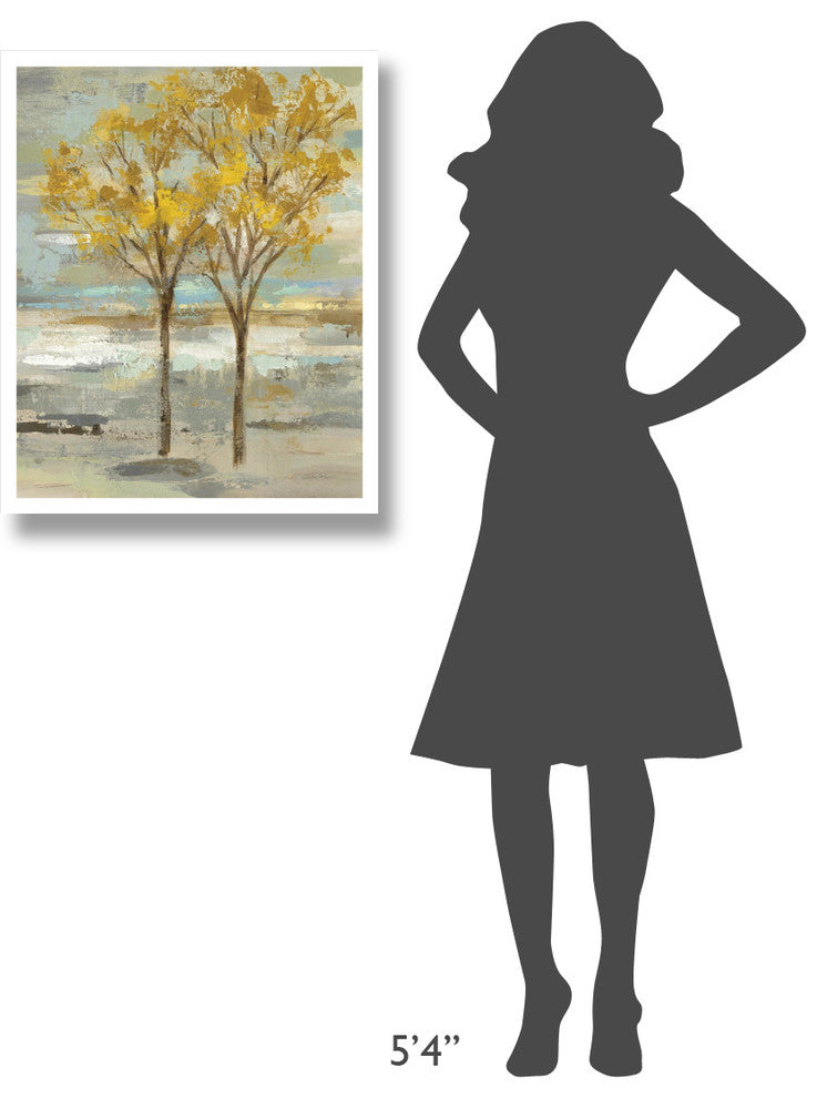 "Golden Tree and Fog II" Digital Paper Print by Silvia Vassileva, 24"x30"
