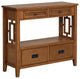 TATEUS  36" Farmhouse Pine Wood Console Table Entry Sofa Table with Drawers, Brown
