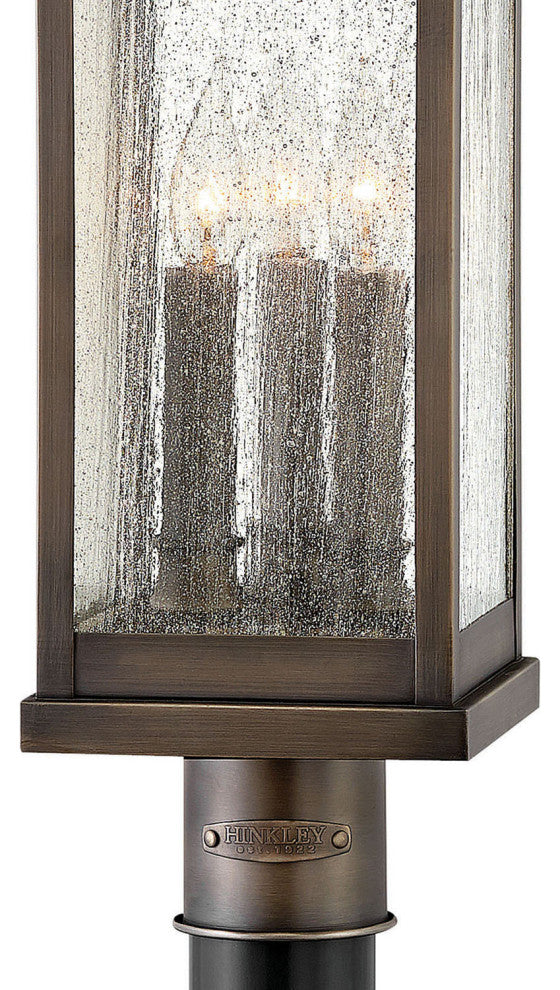 Hinkley Revere Large Post Top Or Pier Mount Lantern, Blackened Brass