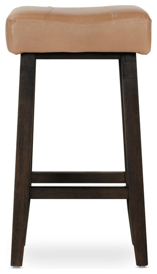 Laurie Backless Counterstool 26", Camel Beige, Dark Brown Legs