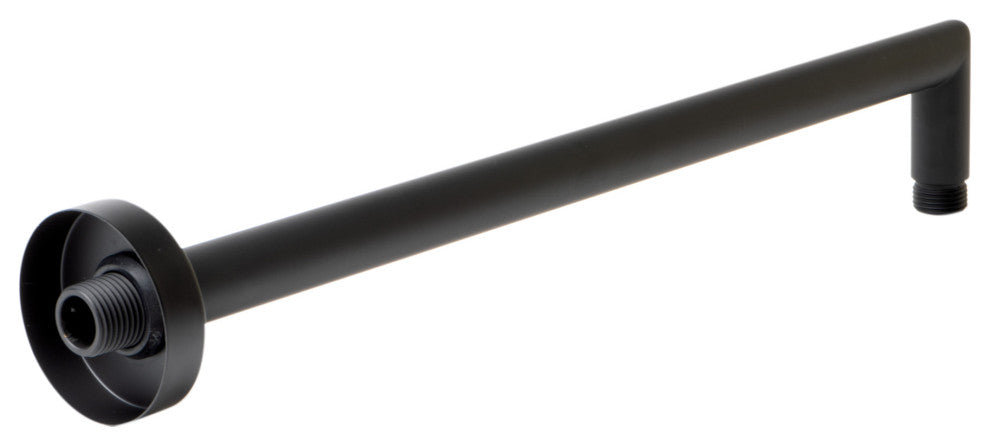 ALFI brand ABSA16R-BM Black Matte 16" Round Wall Shower Arm