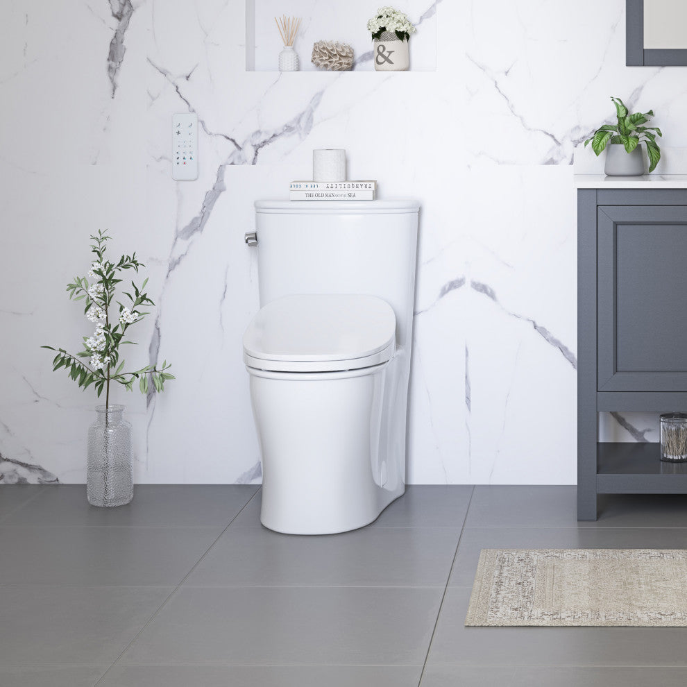 OVE Decors Volta Elongated Bidet Side Lever Dual Flush in White