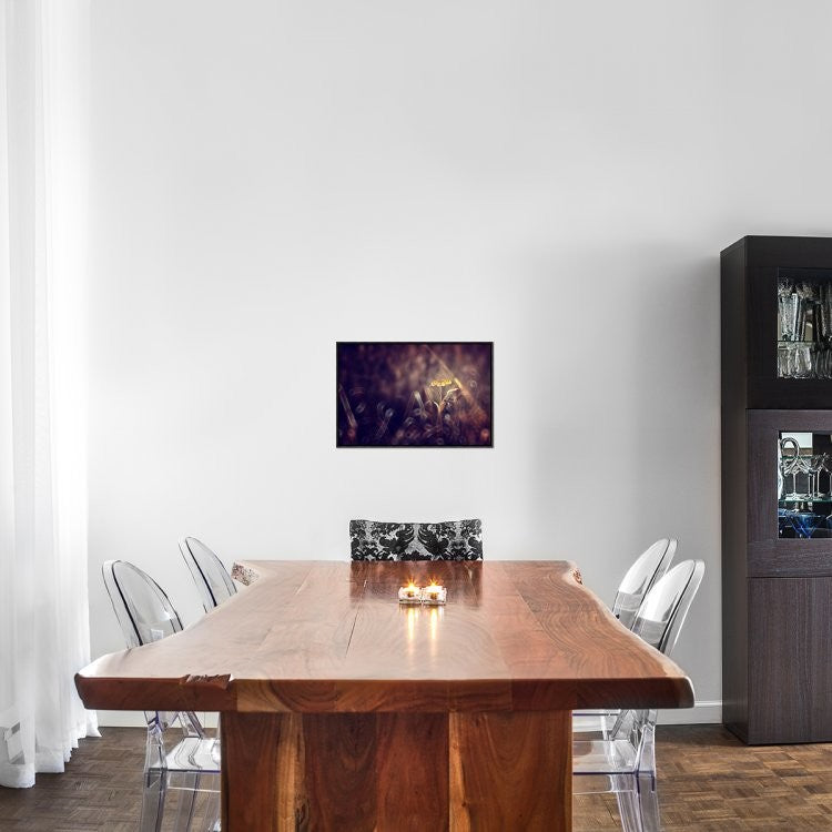"Dark Violet" Framed Canvas Giclee by Donald Jusa, 23x16"