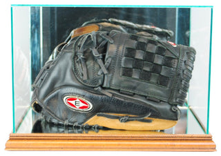 Rectangle Baseball Glove Display Case, Walnut
