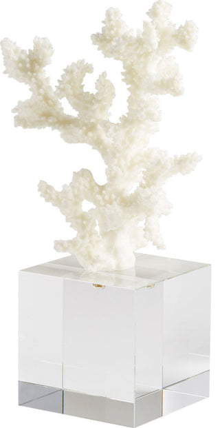 Cyan Cordelia Sculpture 09123, White and Clear