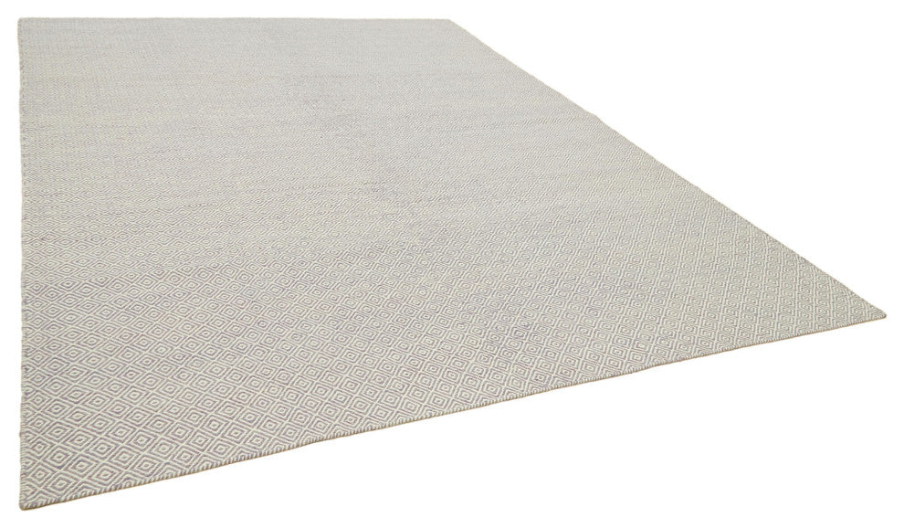 Rug N Carpet - Handmade Modern Design 9' 0'' x 12' 0'' Wool Unique Kilim Rug