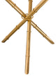 Reed Round Accent Table With Marble Top, Gold