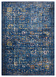 Modway Minu Distressed Floral Lattice 8'x10' Area Rug, Dark Blue
