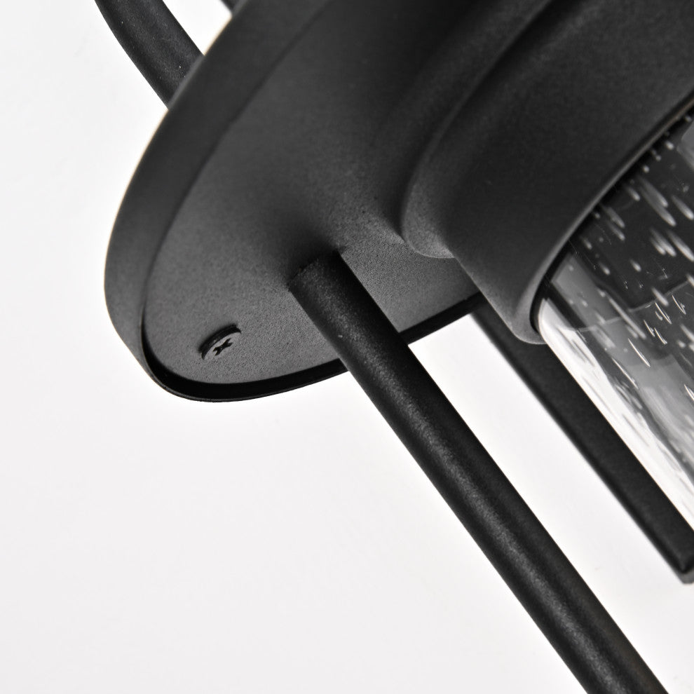 CHLOE Lighting Jeffrey Transitional 1-Light Textured Black Outdoor Wall Sconce