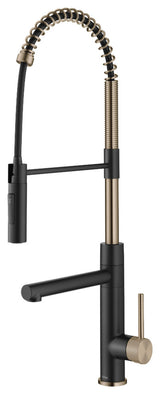 Pulldown Pot Filler Kitchen Faucet, Bronze/Matte Black