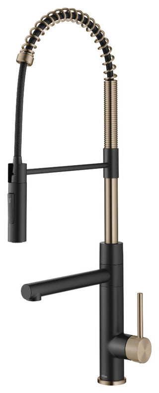 Pulldown Pot Filler Kitchen Faucet, Bronze/Matte Black