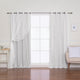 Tulle & Linen Blackout Curtains, Lt. Grey, 52"x84"