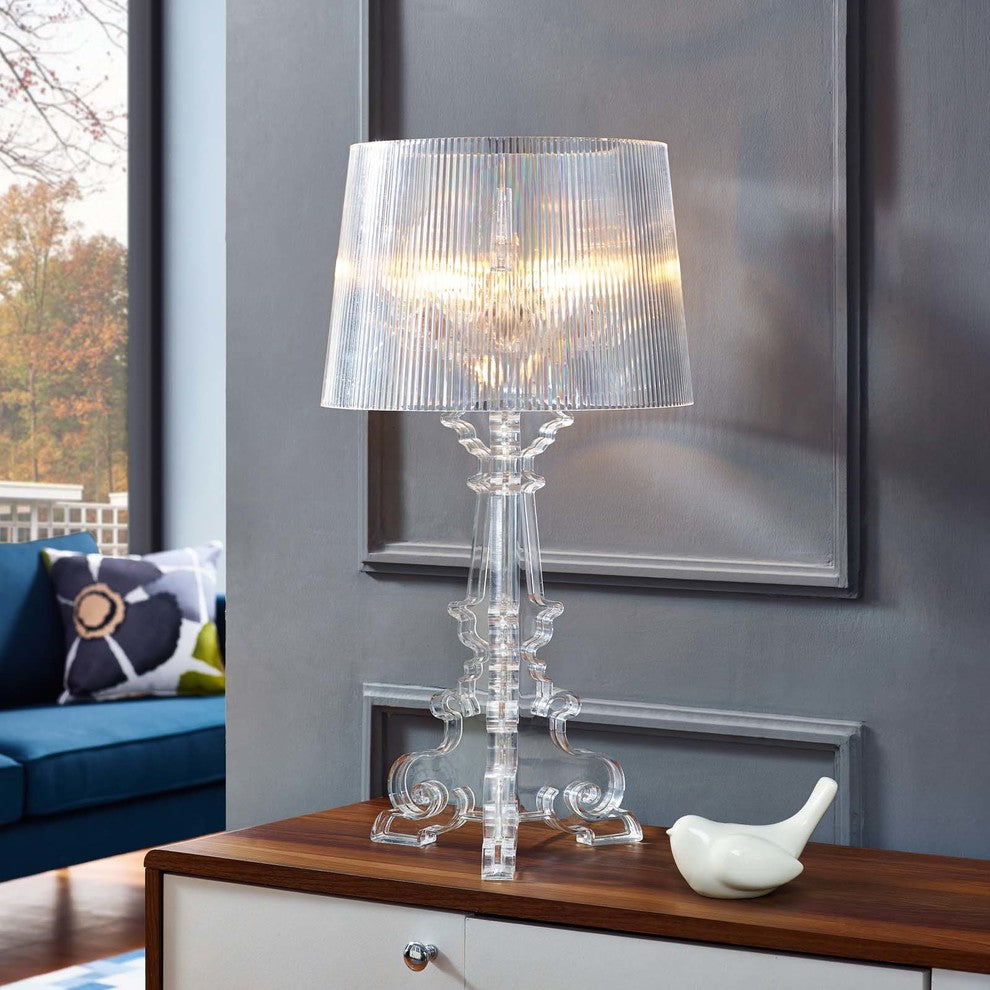 French Grande Table Lamp Clear