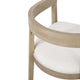 GDF Studio 47.25" Round Pedestal Dining Table With 4 Armchairs, Beige/Black