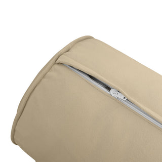 STYLE V6 Full Velvet Pipe Trim Indoor Daybed Bolster Pillow |COVER ONLY| AD304