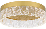 LED Flush Mount in Brushed Gold
