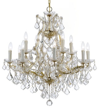 Crystorama Lighting Group 4412-CL-MWP Maria Theresa 13 Light 29"W - Gold