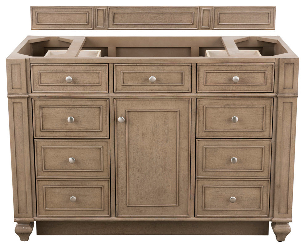 James Martin Vanities 157-V48 Bristol 48" Single Basin Hardwood - Whitewashed