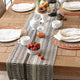 Dark Brown Braided Stripe Table Runner 15x72