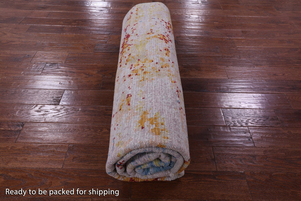 8' 0" X 9' 8" Modern Handmade Wool Rug Q9139