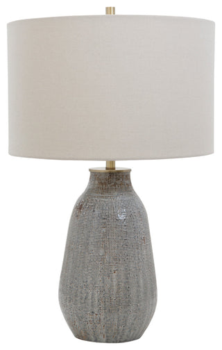 Uttermost Monacan Gray Textured Table Lamp