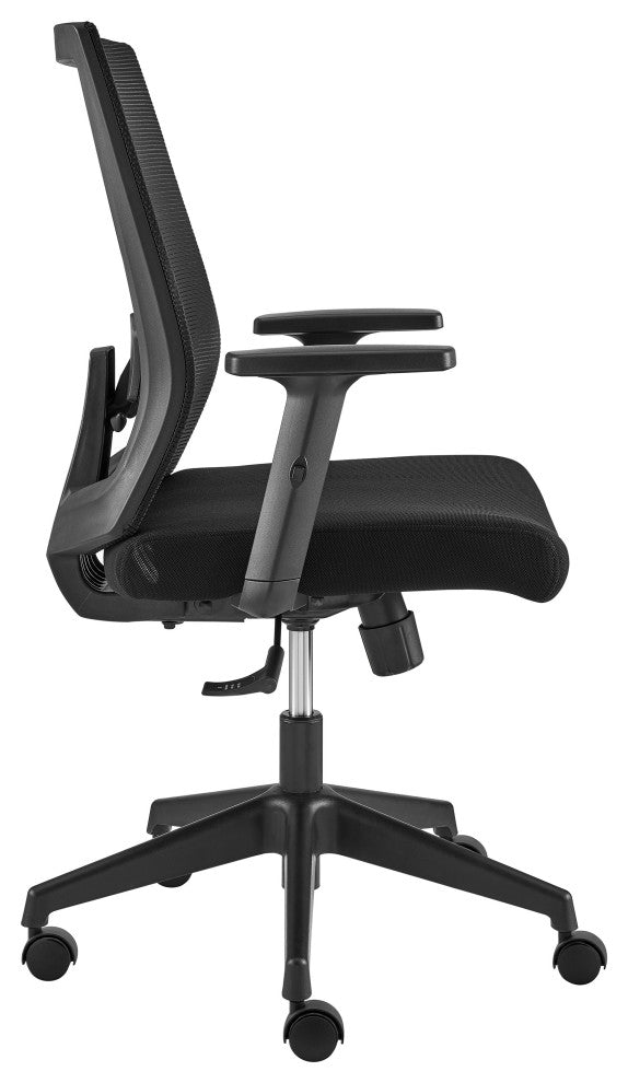 Dahl Office Chair, Black With Black Base