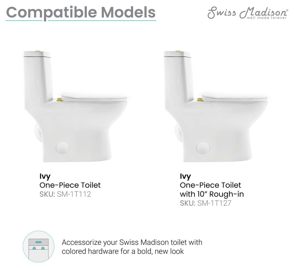 Toilet Hardware Brushed Gold, SM-1T112