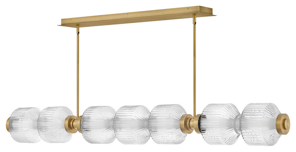 Fredrick Ramond Reign Large Seven Light Led Linear, Lacquered Brass