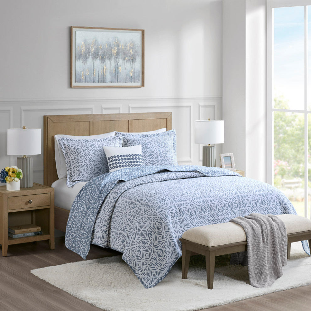 Madison Park Signature 4 Piece Oversized Reversible Quilt Set