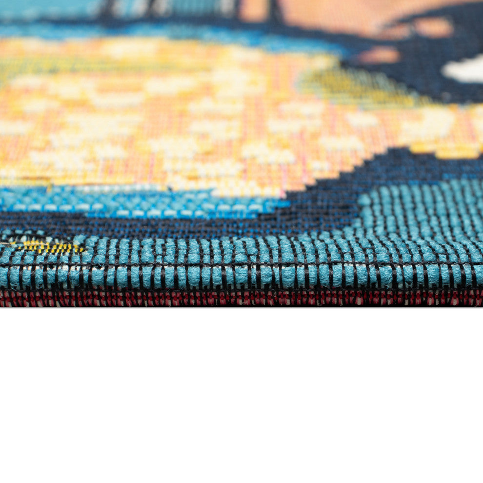 Esencia Summer Signs Indoor/Outdoor Mat Multi 1'11"x4'11"