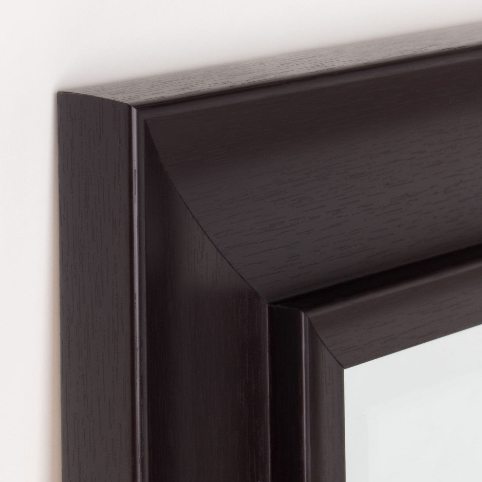Head West Espresso Rectangular Framed Wall Vanity Mirror - 24" x 30"