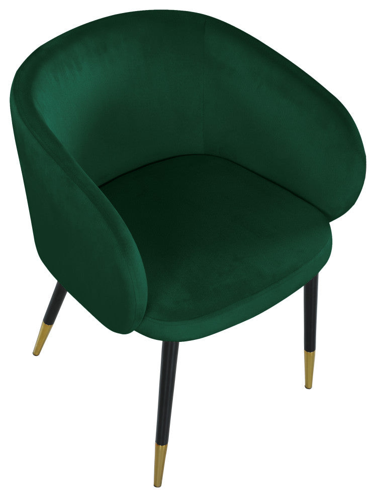 Louise Velvet Dining Chair, Green