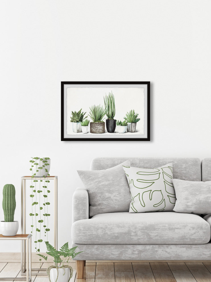 "Soothing Greens" Framed Painting Print