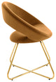 Nouvelle Performance Velvet Dining Chair Set of 2 Gold Cognac