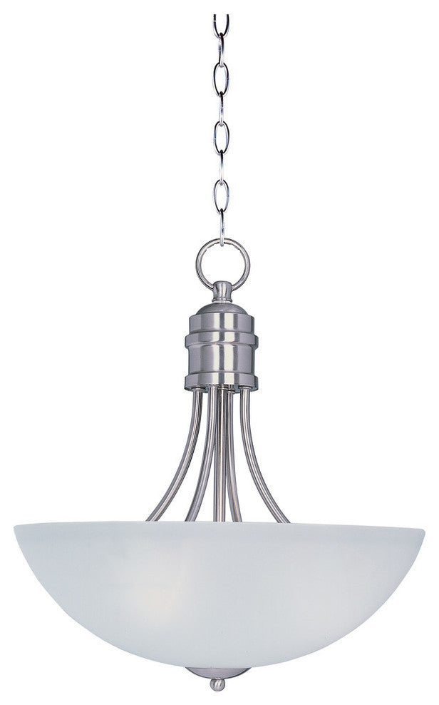 Maxim Lighting Logan Invert Bowl Pendant, Satin Nickel - 10044FTSN