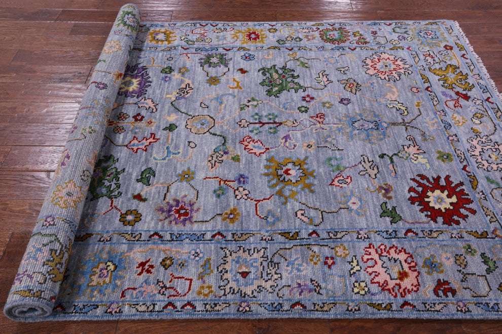 5' 1" X 8' 4" Turkish Oushak Hand Knotted Wool Rug - Q15466