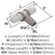 Carrione 2-1/2" Length Cabinet Knob, Marble White/Satin Nickelï¿½